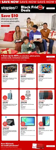 Preview of leaflet Black Friday from shop Staples is valid from Nov 14, 2025