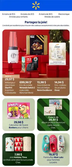 Un aperçu du dépliant Partagez la joie! du magasin Walmart est valide à partir 30 oct. 2025