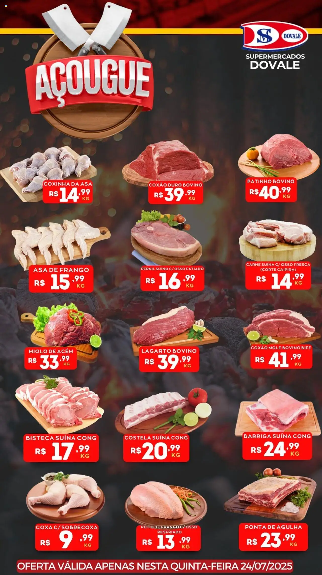 Dovale folheto "Ofertas do Açougue" válido a partir de 24/07/2025 - número de página 1
