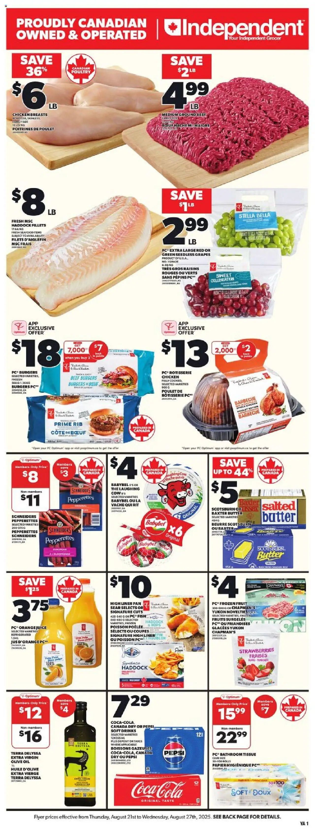 Independent Grocer flyer valid from Aug 21, 2025 - page number 1