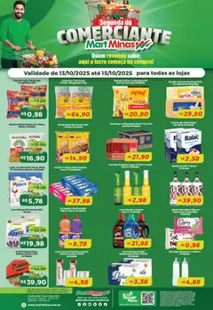 Pré-Visualização do folheto "Ofertas Segunda do Comerciante" da loja Mart Minas válido a partir de 13/10/2025
