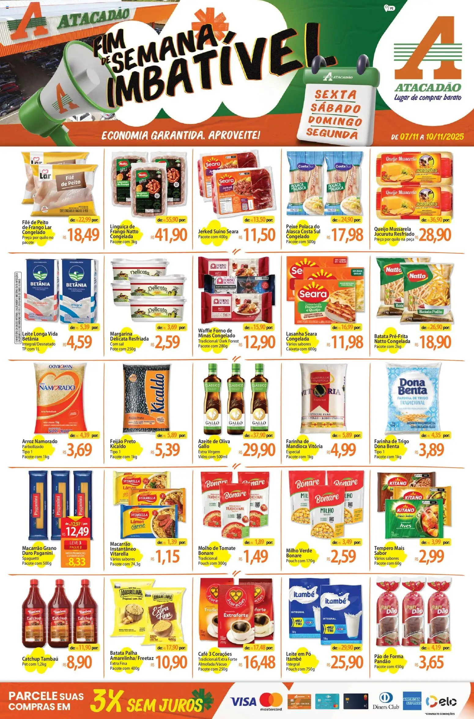Pré-Visualização do folheto "Ofertas - PE" da loja Atacadão válido a partir de 07/11/2025