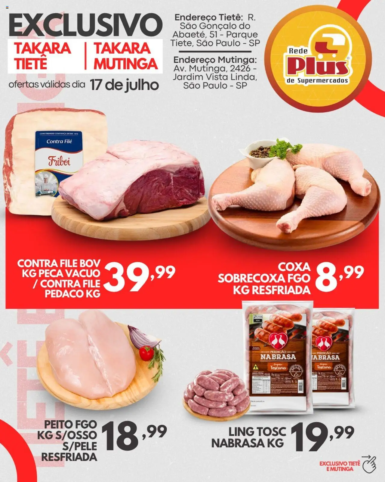 Rede Plus Supermercados folheto "Ofertas da semana" válido a partir de 16/07/2025 - número de página 1 - Contra filé