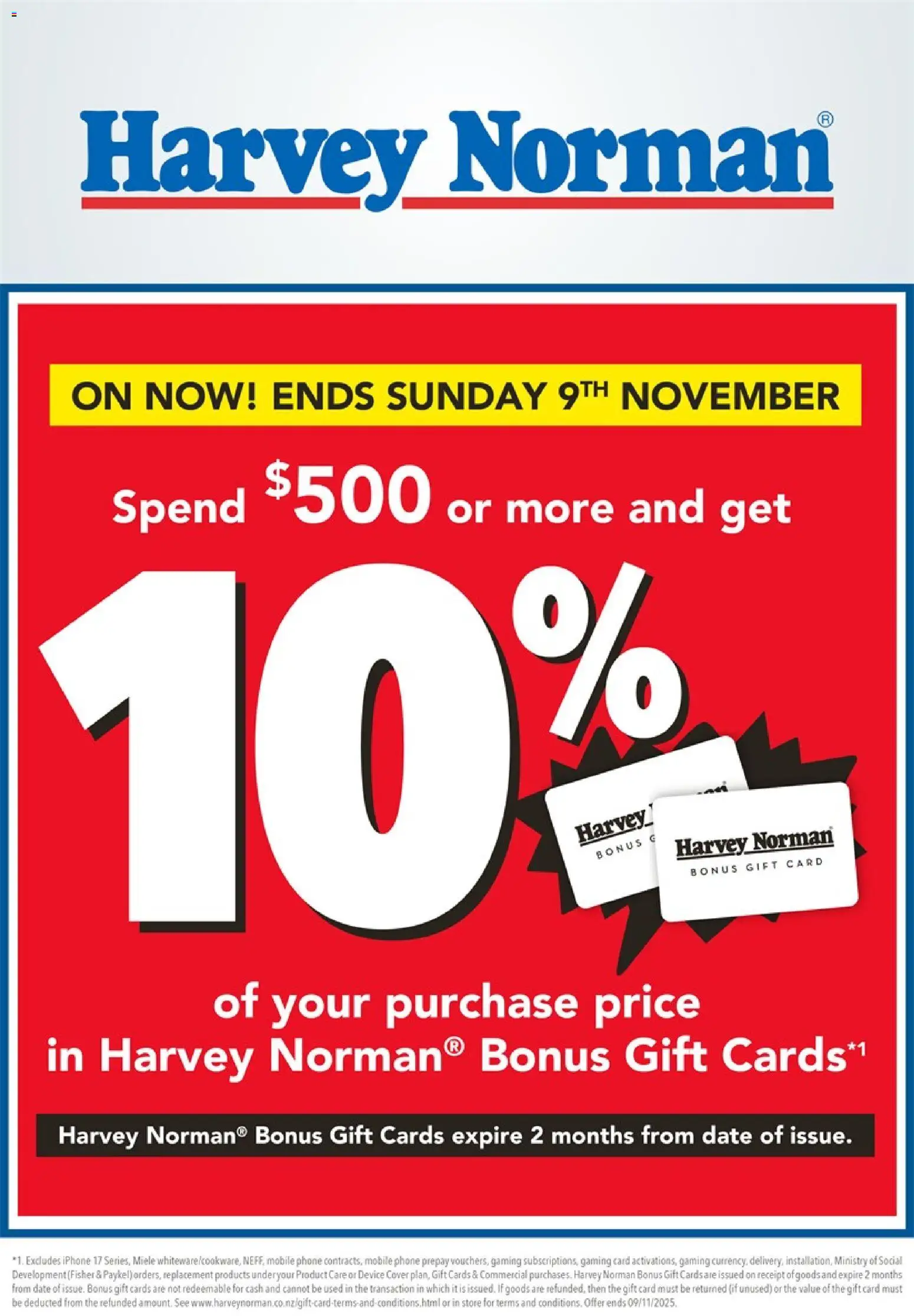 Preview of catalogue Security Deals from shop Harvey Norman valid 9 Nov 2025