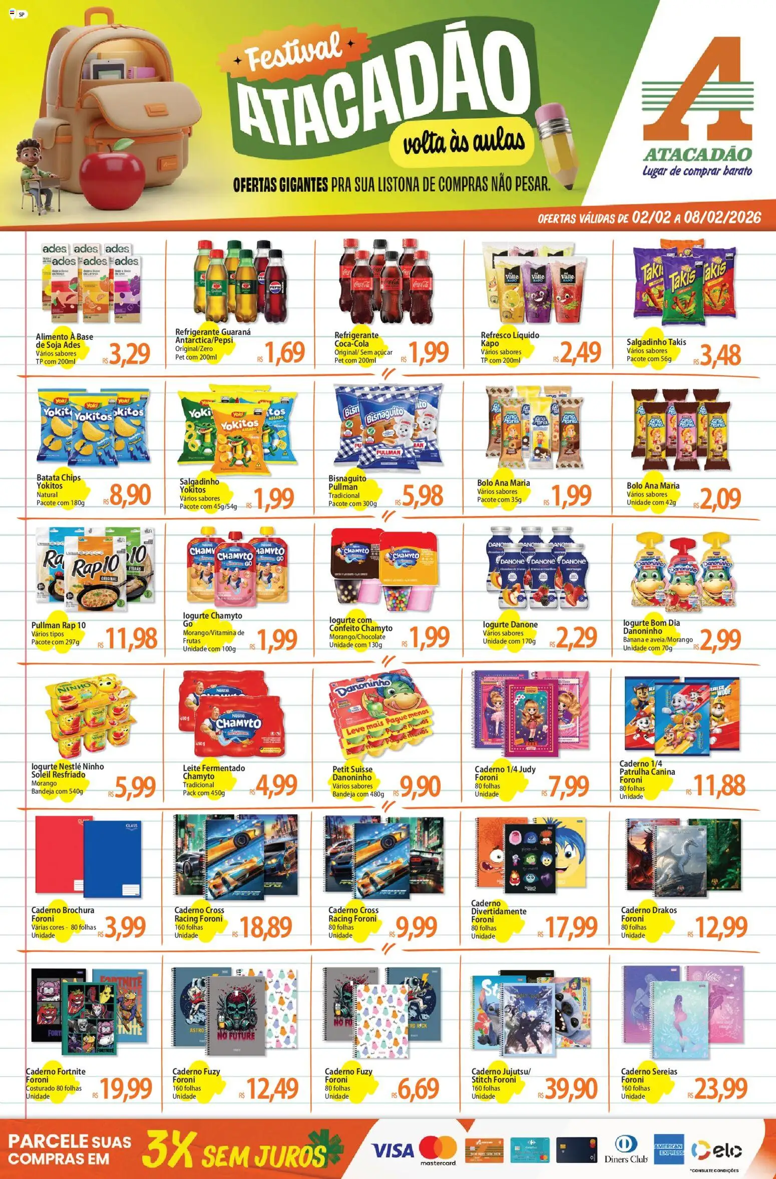 Pré-Visualização do folheto "Ofertas - SP" da loja Atacadão válido a partir de 02/02/2026