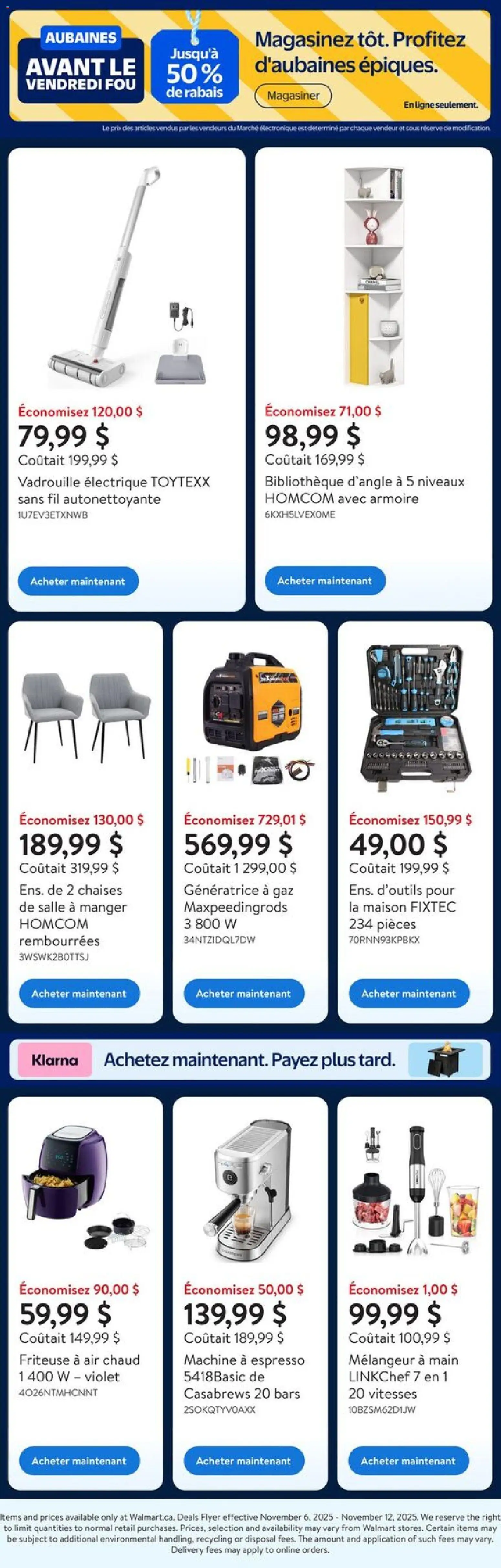 Preview of leaflet Black Friday Circulaire from shop Walmart is valid from Nov 06, 2025