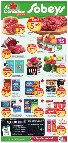 Preview of leaflet Weekly flyer / circulaire from shop Sobeys is valid from Aug 07, 2025