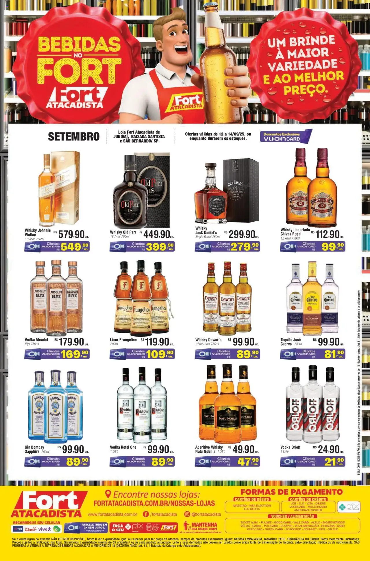 Fort Atacadista folheto "Ofertas Bebidas" válido a partir de 12/09/2025 - número de página 1
