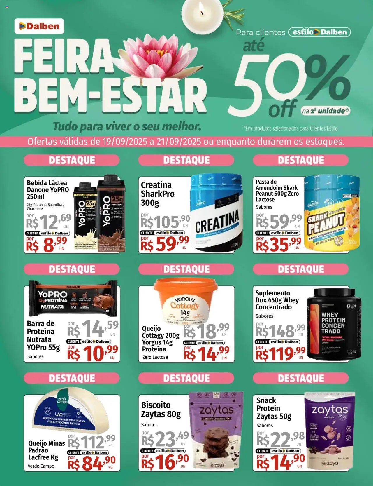 Supermercado Dalben folheto "Ofertas Feira Bem-Estar" válido a partir de 19/09/2025 - número de página 1