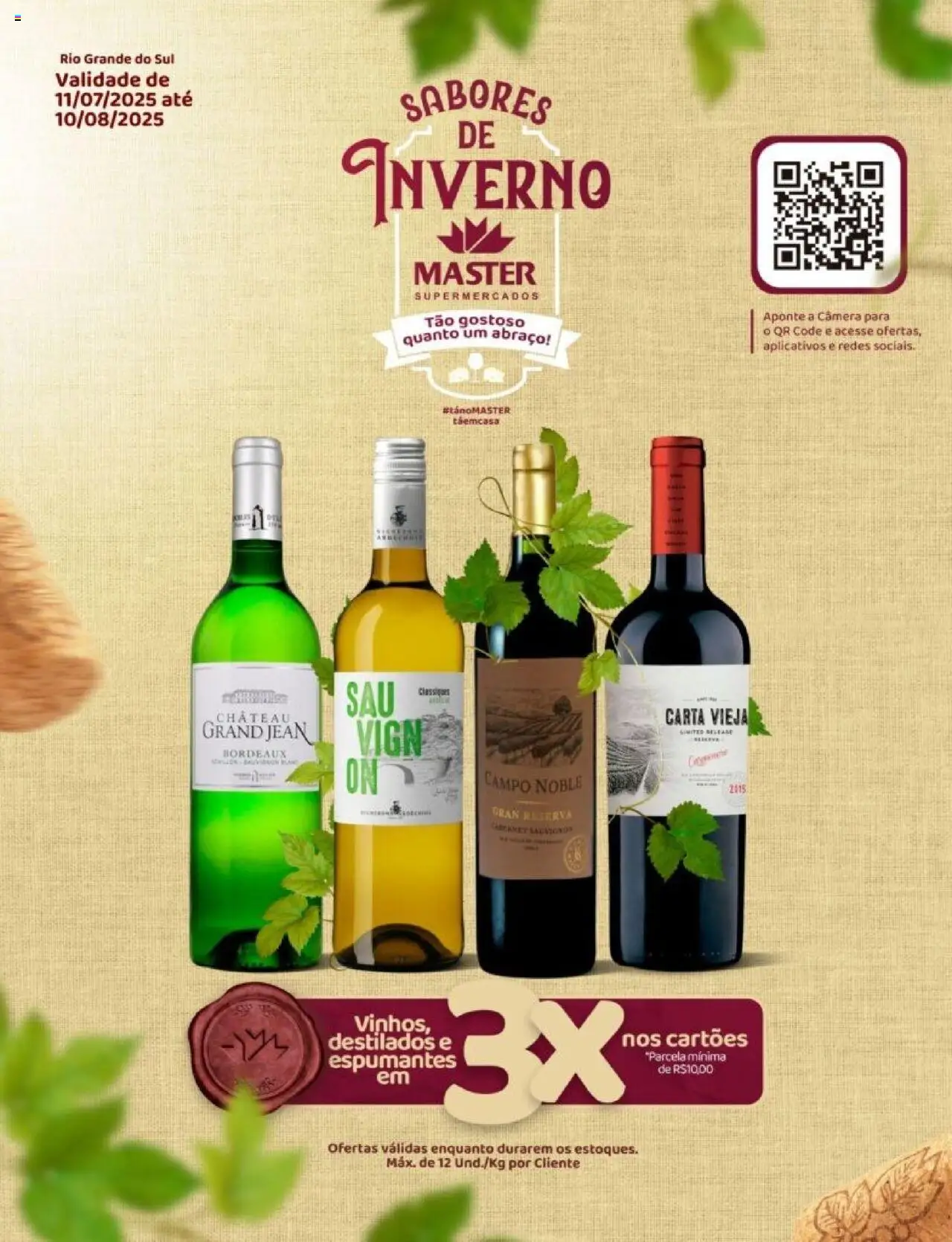 Master folheto "Ofertas Sabores do Inverno" válido a partir de 11/07/2025 - número de página 1