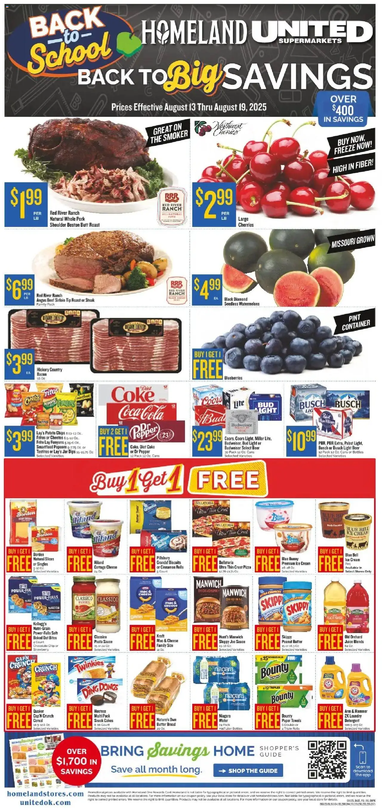 Homeland Weekly Ad from 08/13/2025 - Flyer - Page number 1