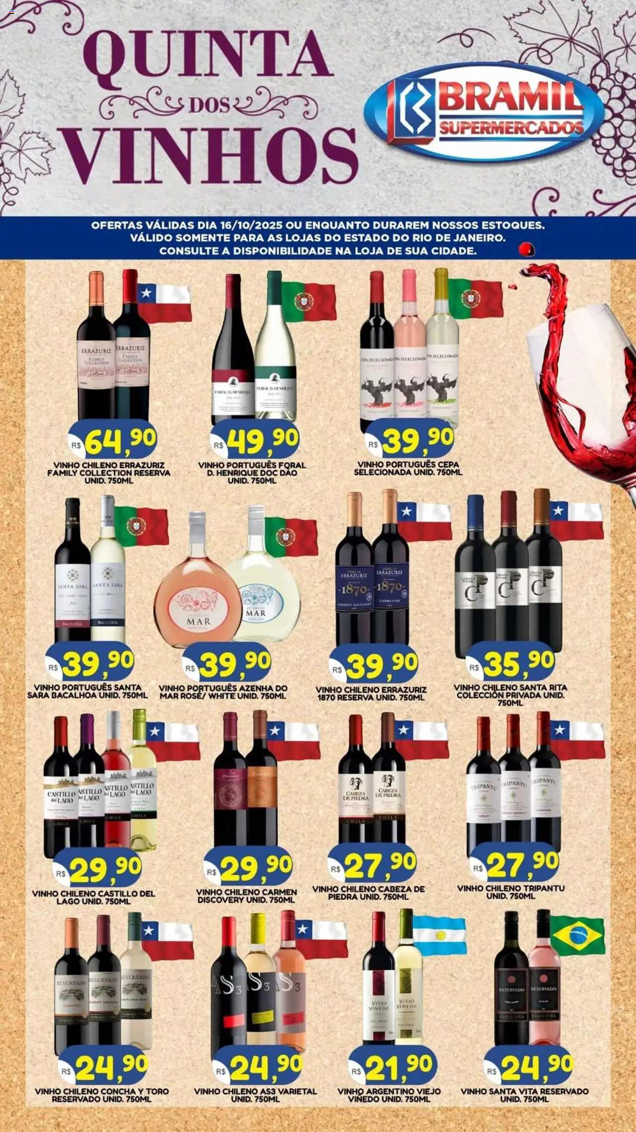 Bramil Supermercados folheto "Ofertas Quinta dos Vinhos" válido a partir de 16/10/2025 - número de página 1
