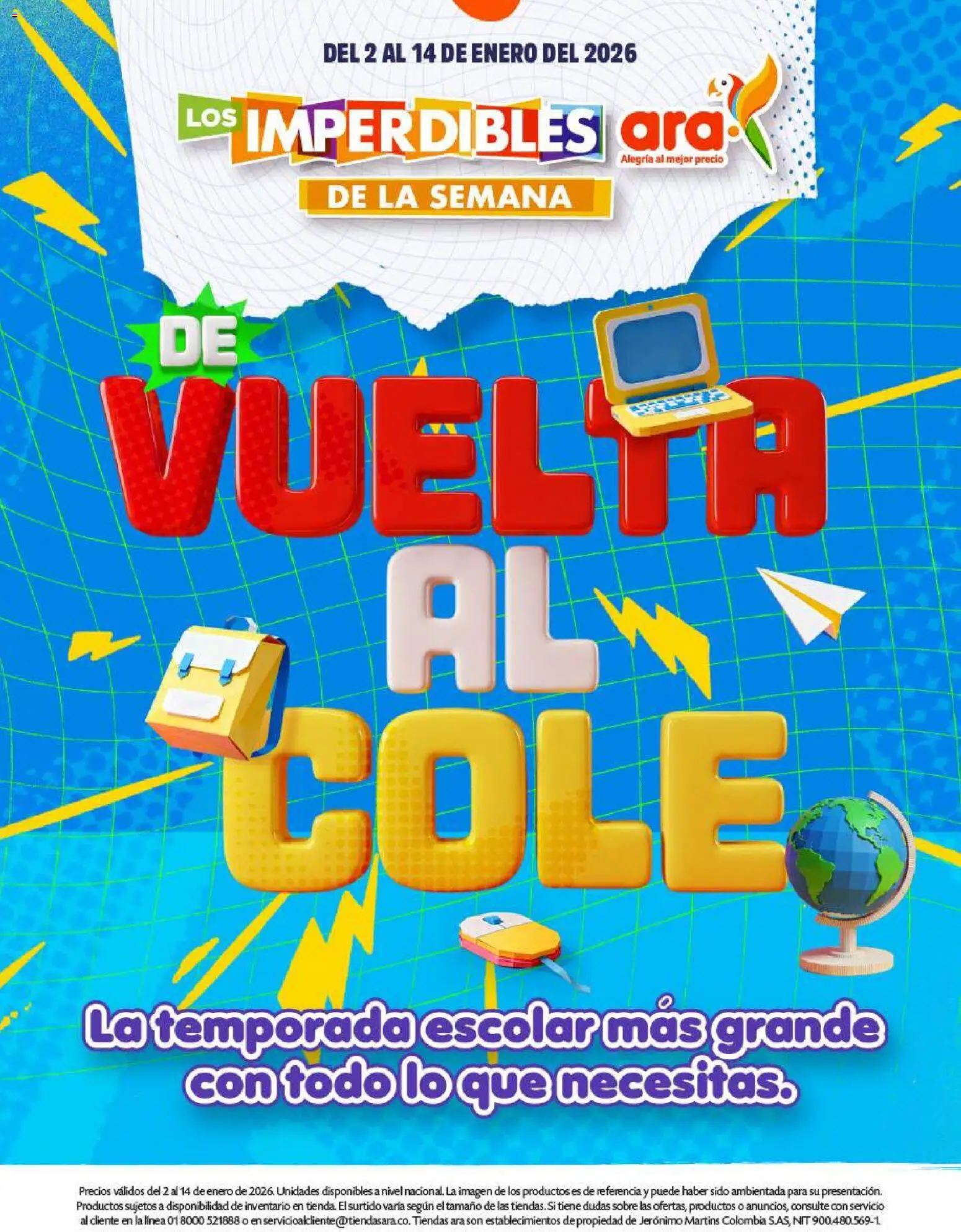  Vista previa del prospecto Imperdibles ara de la semana del almacen Ara válida del 02/01/2026 al 14/01/2026 - Sobre