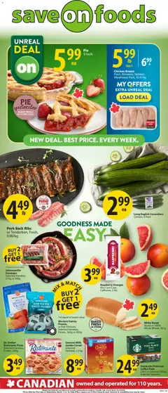 Un aperçu du dépliant Save on foods weekly flyer / circulaire du magasin Save on foods est valide à partir 12 mars 2026