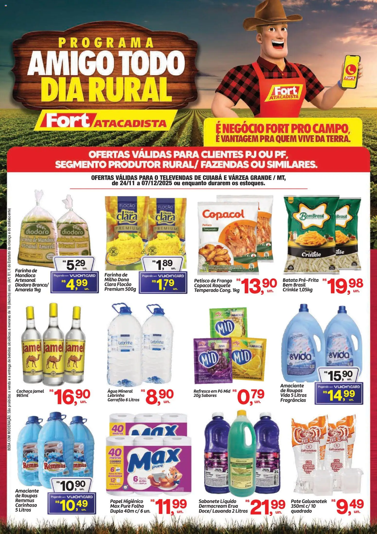 Pré-Visualização do folheto "Ofertas Rural" da loja Fort Atacadista válido a partir de 24/11/2025
