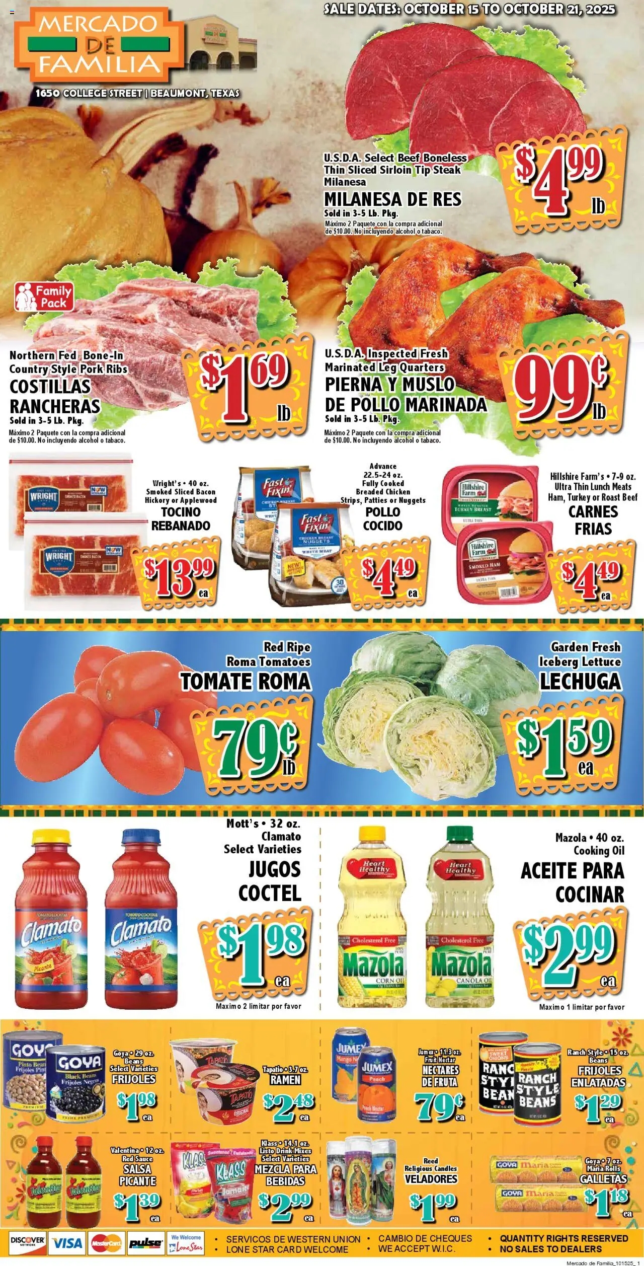 Market Basket Mercado from 10/15/2025 - Flyer - Page number 1