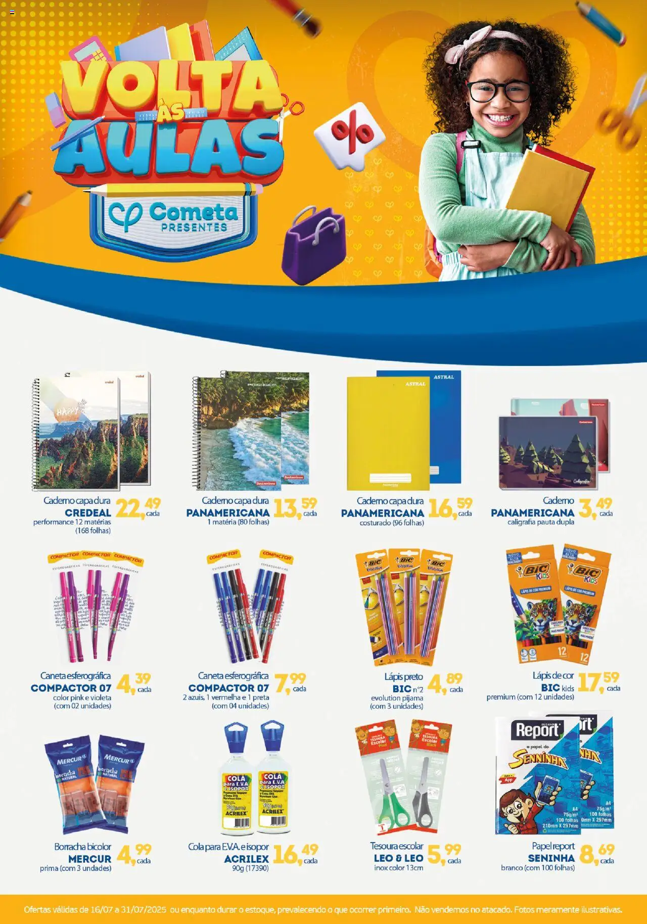 Cometa Supermercados folheto "Ofertas Voltas às Aulas" válido a partir de 16/07/2025 - número de página 1