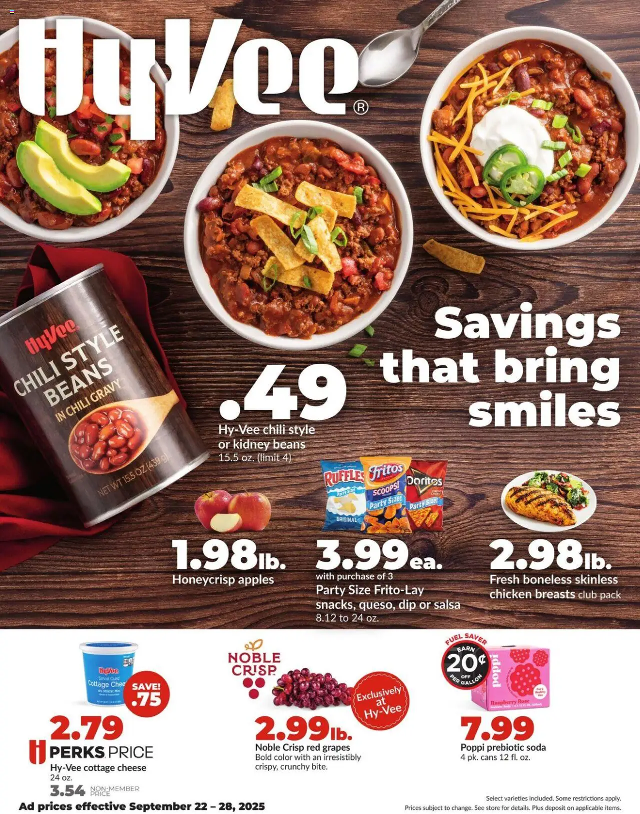HyVee Weekly Ad from 09/22/2025 - Flyer - Page number 1