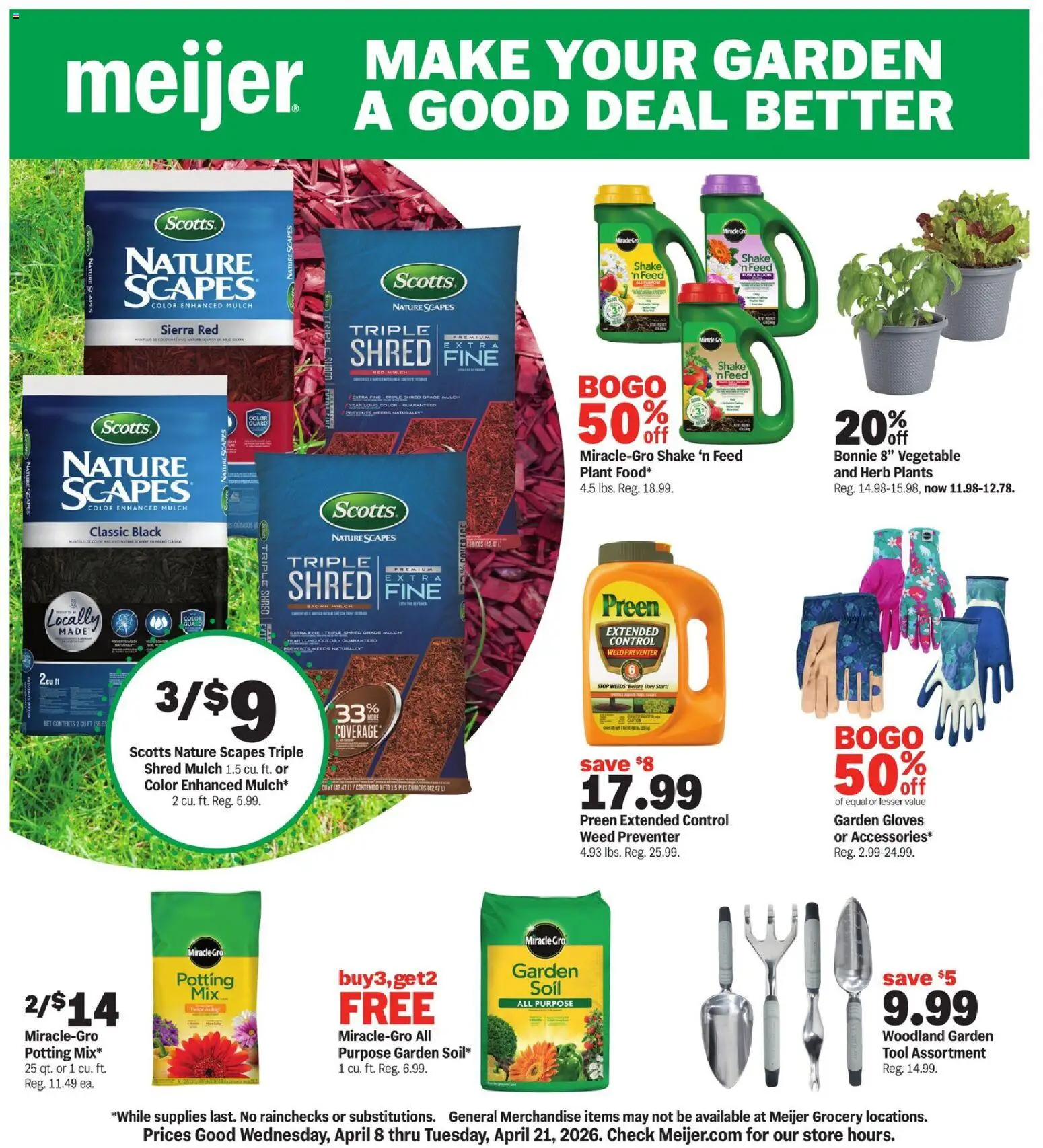 Ad Preview of Meijer Meijer Make Your Garden a Good Deal Better from 04/08/2026