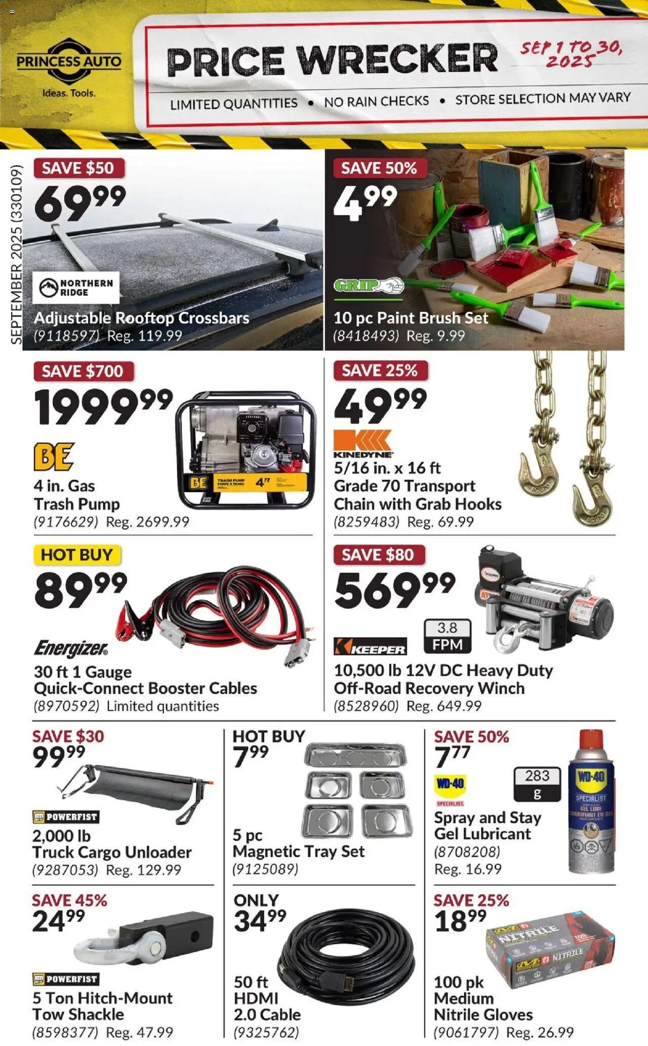 Princess Auto flyer valid from Sep 01, 2025 - page number 1