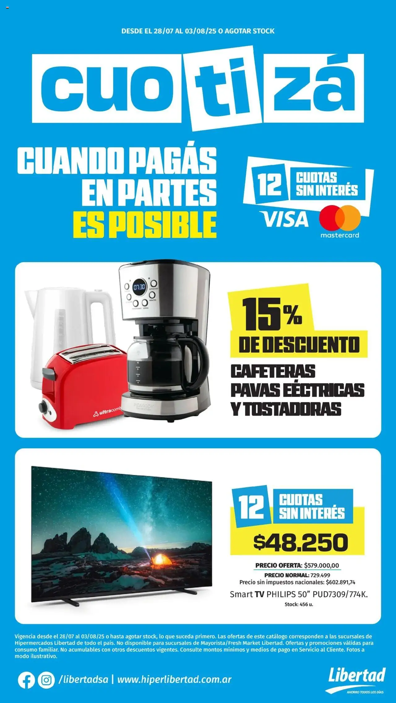 Hipermercado Libertad Cuotizá del 28/07/2025 Online