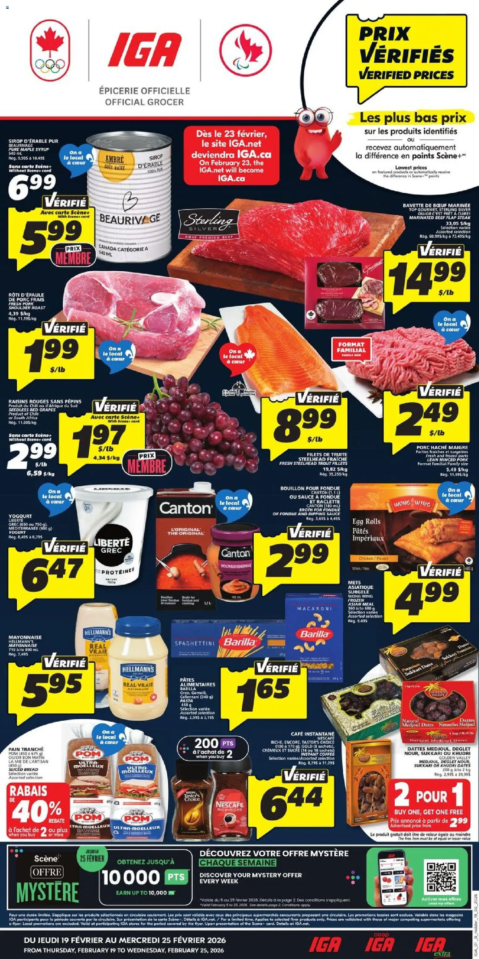 Preview of leaflet Quebec from shop IGA is valid from Feb 19, 2026