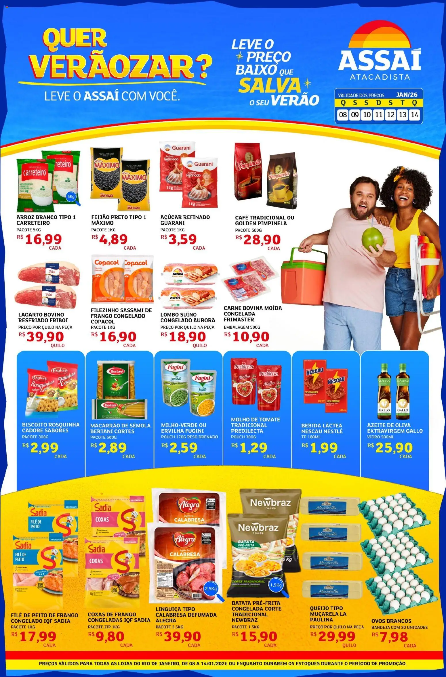 Pré-Visualização do folheto "Encarte - RJ" da loja Assaí Atacadista válido a partir de 08/01/2026