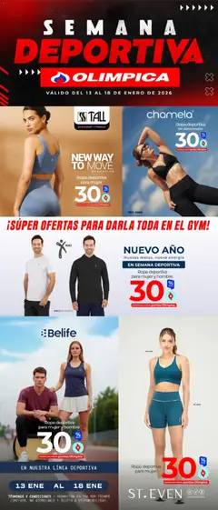  Vista previa del prospecto Semana Deportiva del almacen Olímpica válida del 13/01/2026 al 18/01/2026