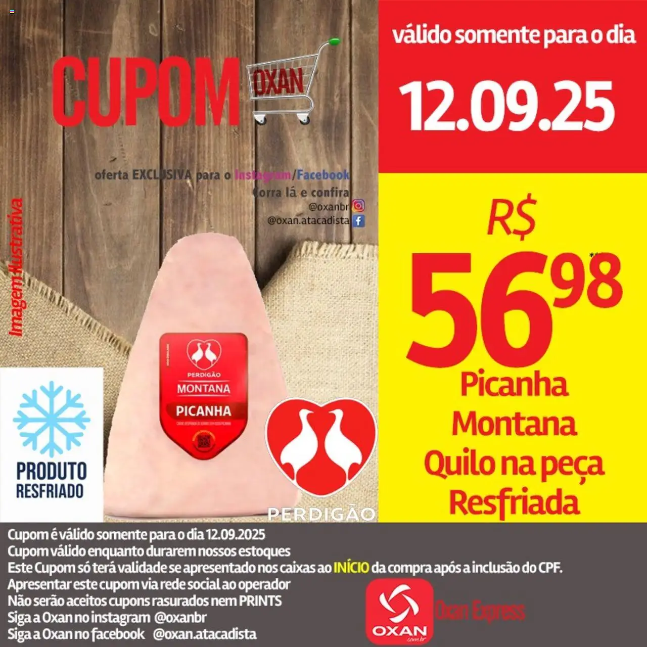 Oxan Atacadista folheto "Ofertas da semana" válido a partir de 12/09/2025 - número de página 1 - Picanha, Montana picanha