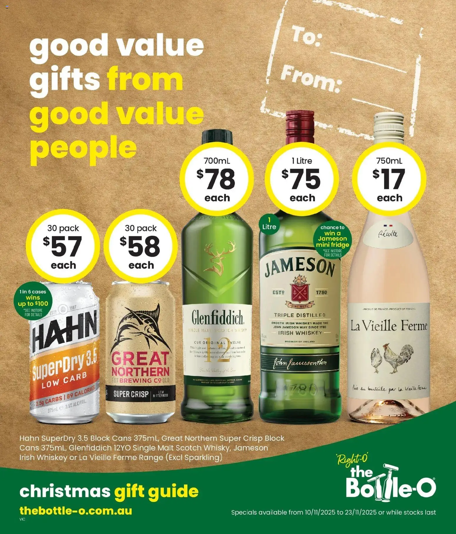 Preview of catalogue Good Value Gifts, From Good Value People. 10/11 from shop The Bottle-O valid 09/11/2025