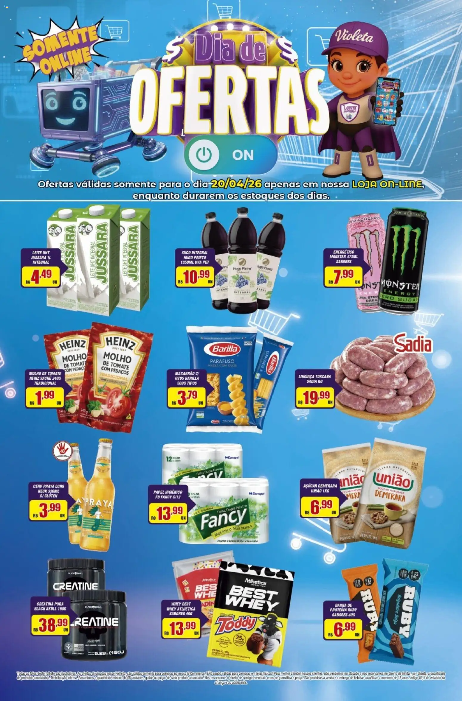 Pré-Visualização do folheto "Violeta Supermercados - Ofertas da semana" da loja Violeta Supermercados válido a partir de 20/04/2026