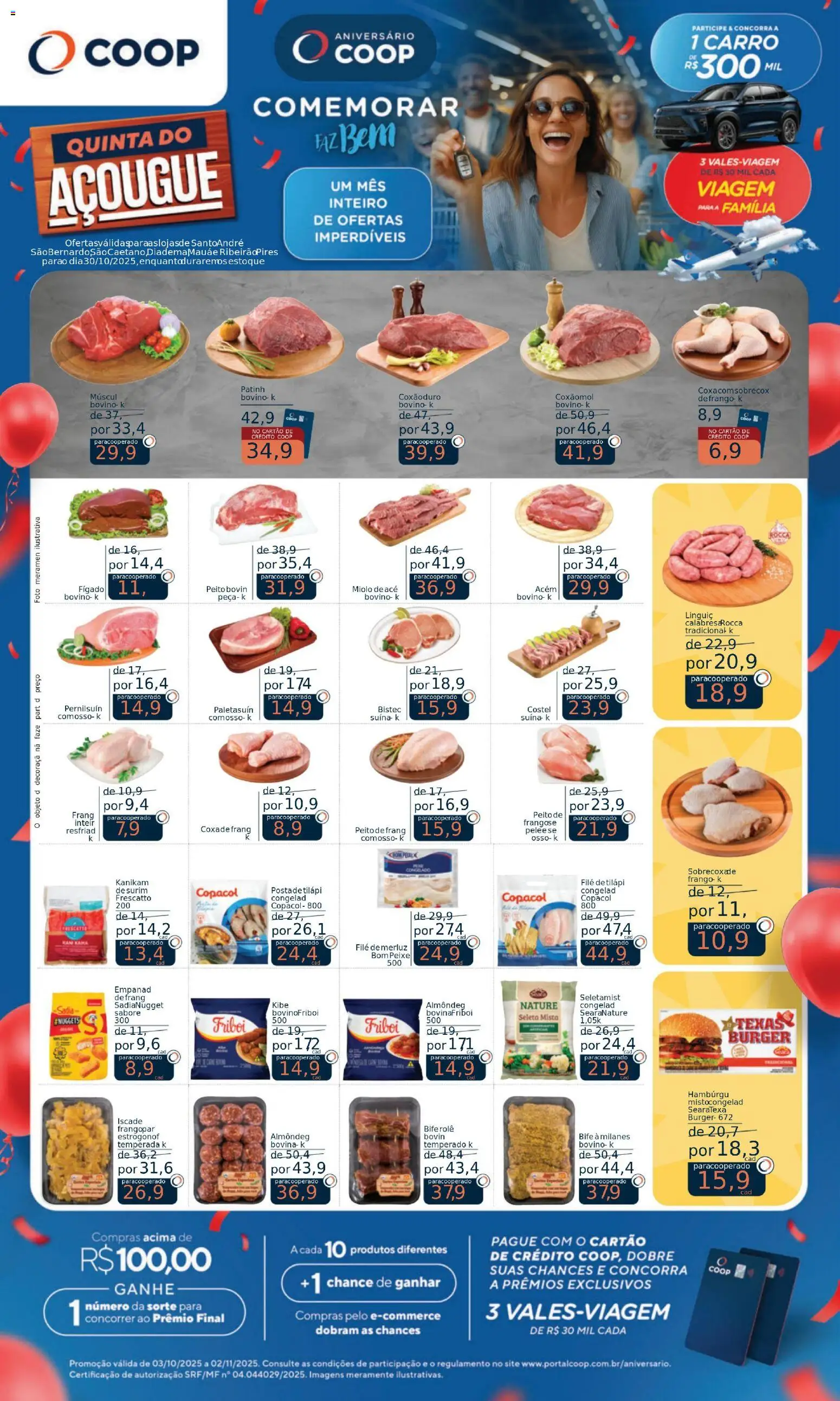 Pré-Visualização do folheto "Ofertas Quinta do Açougue" da loja Coop válido a partir de 30/10/2025