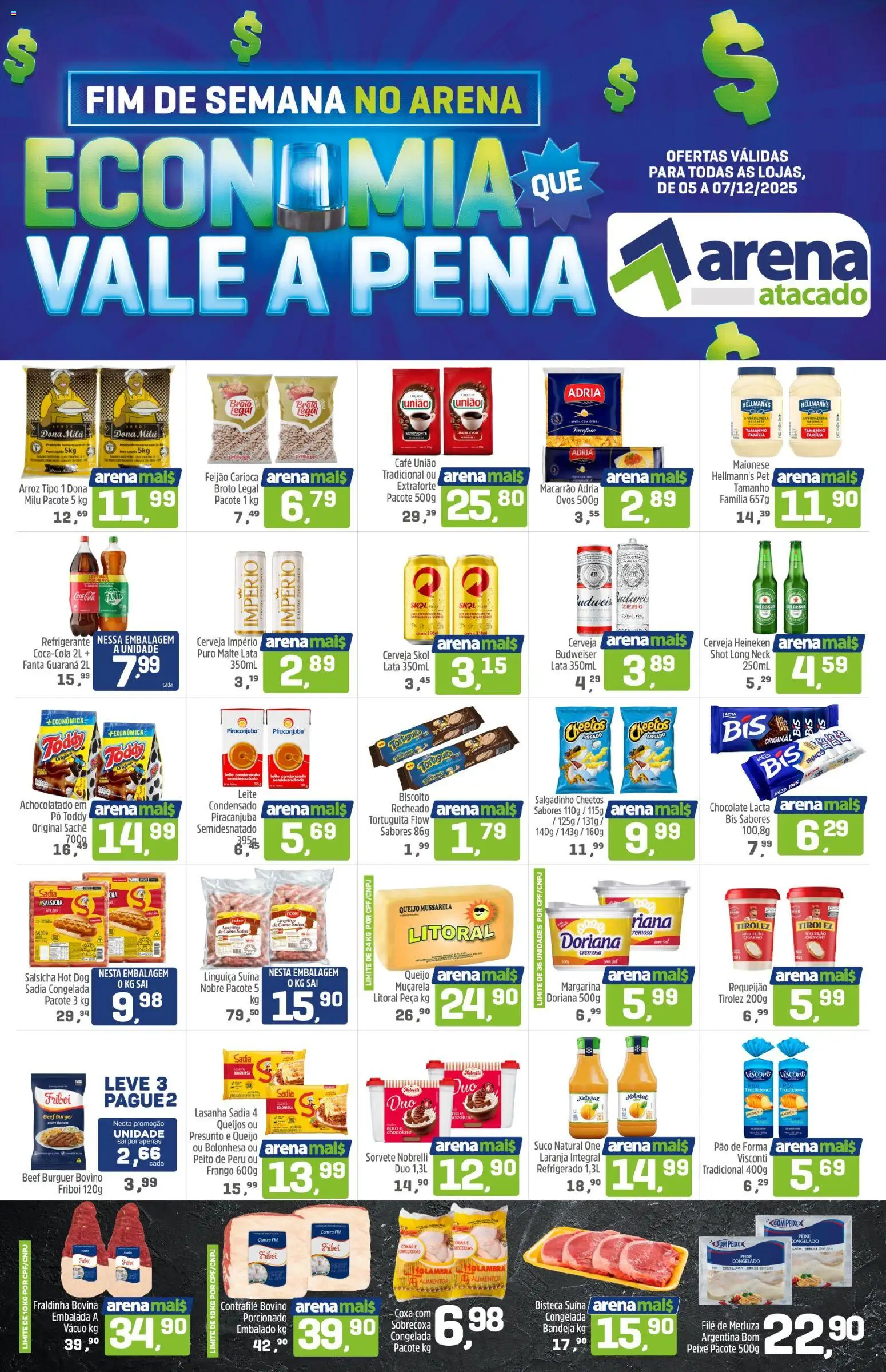 Pré-Visualização do folheto "Ofertas da semana" da loja Arena Atacado válido a partir de 05/12/2025