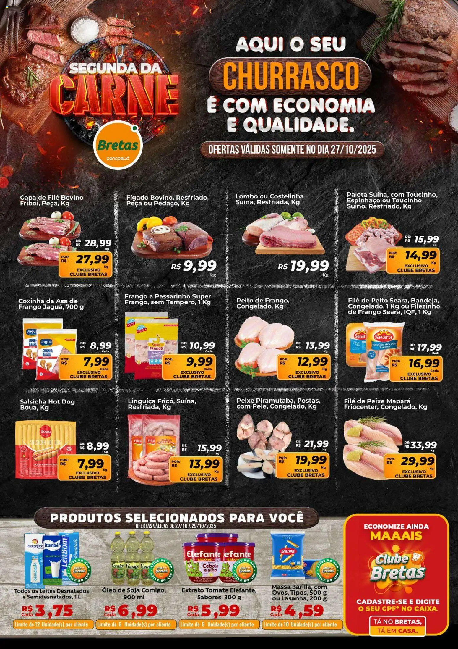 Bretas folheto "Ofertas Carne e Horti" válido a partir de 27/10/2025 - número de página 1