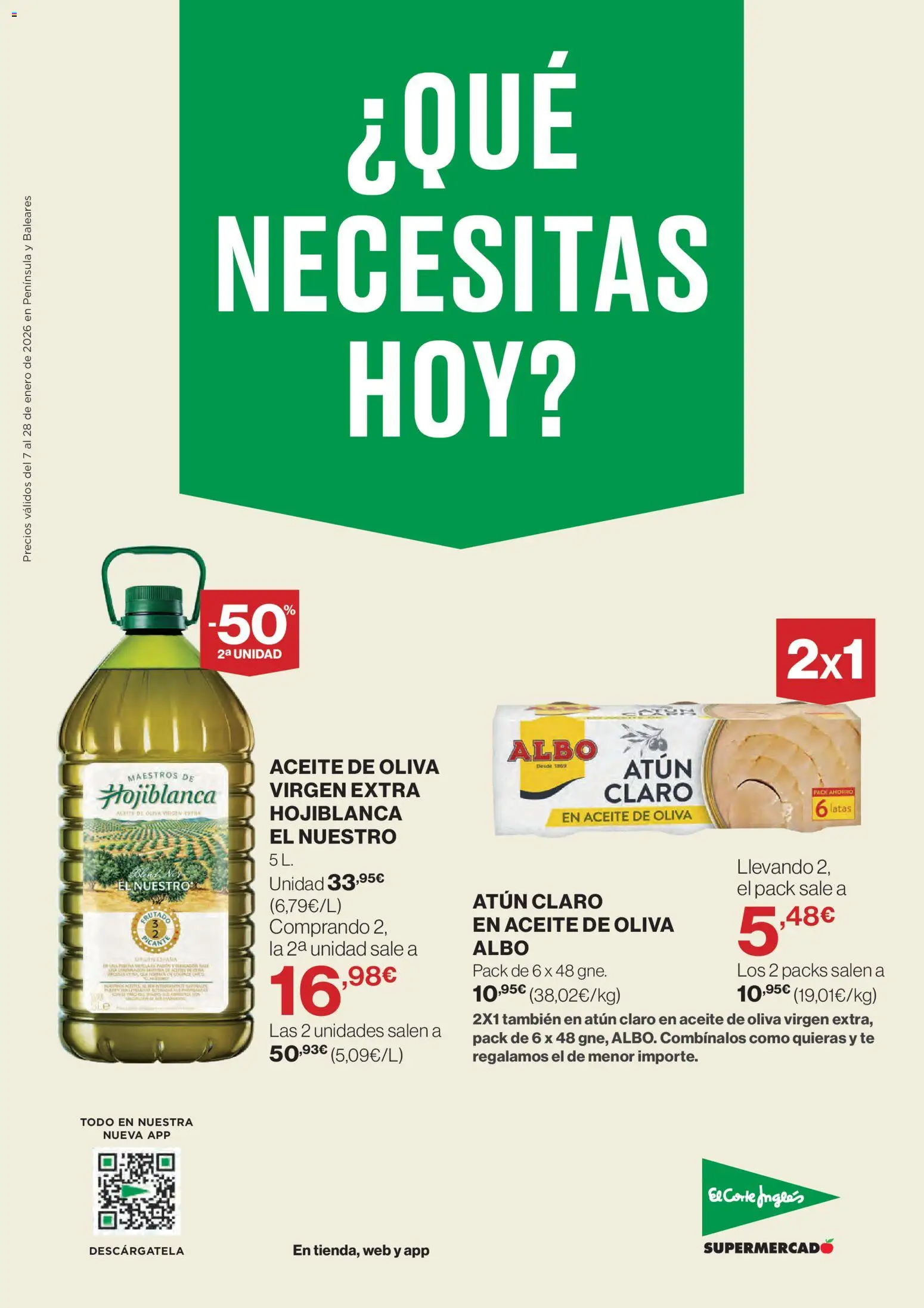 Vista previa las ofertas de la tienda El Corte Inglés - Catálogo Que Necesitas Hoy desde el 07/01/2026 