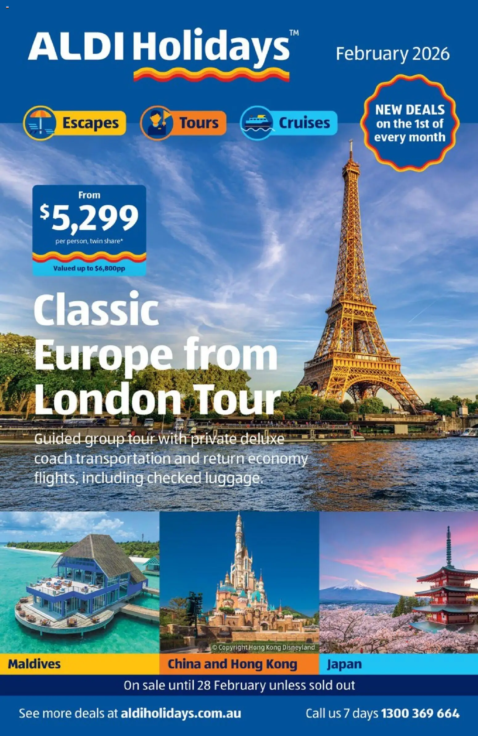 Preview of catalogue NEW Holidays from shop Aldi valid 01/02/2026