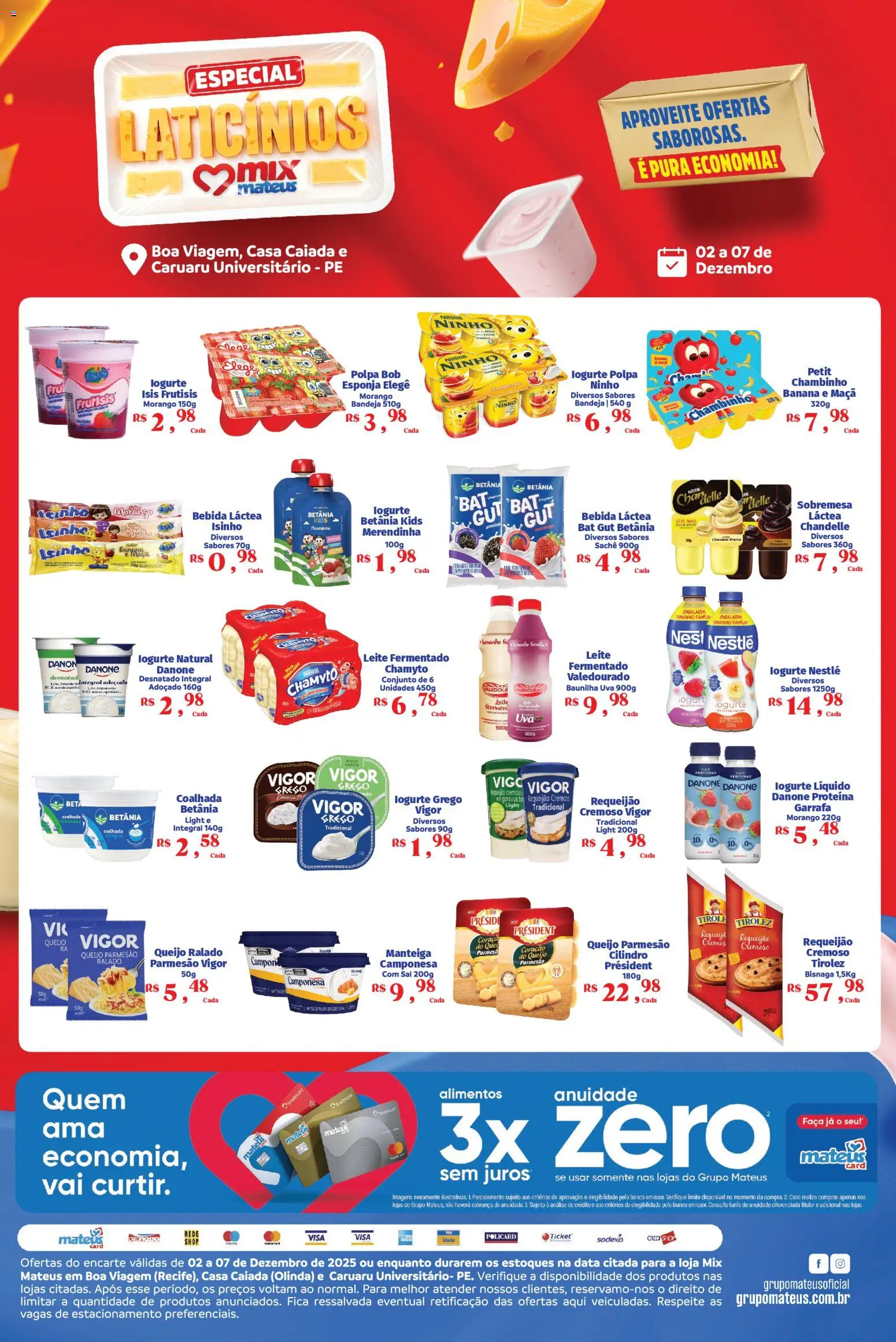 Pré-Visualização do folheto "Ofertas Laticínios " da loja Mateus válido a partir de 02/12/2025