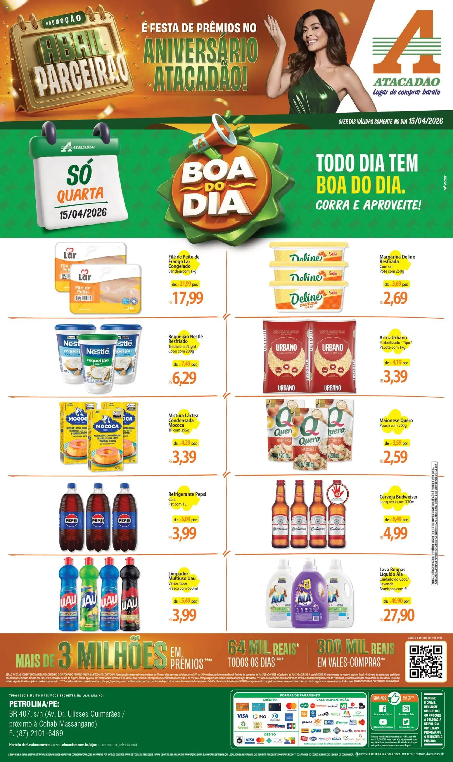 Pré-Visualização do folheto "Atacadão ofertas - PE" da loja Atacadão válido a partir de 15/04/2026