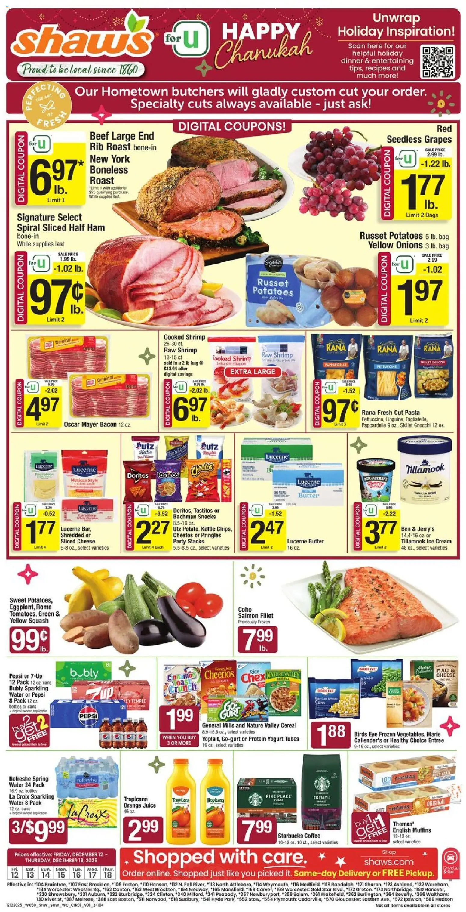 Ad Preview of Shaw's Weekly Ad from 12/12/2025