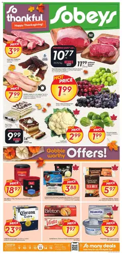 Un aperçu du dépliant Weekly flyer / circulaire du magasin Sobeys est valide à partir 9 oct. 2025