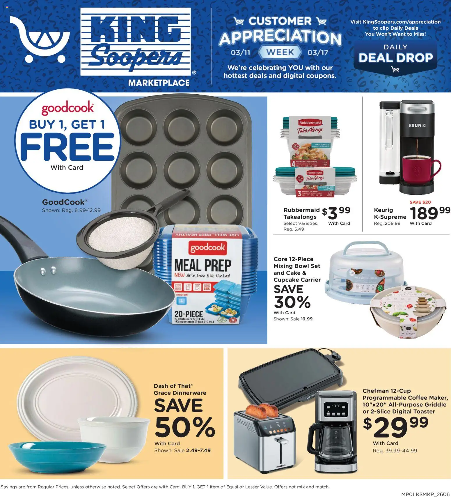 Ad Preview of King Soopers King Soopers Home & Apparel from 03/11/2026 - Coffee, Cake, Cupcake, Toaster, Griddle, Clip
