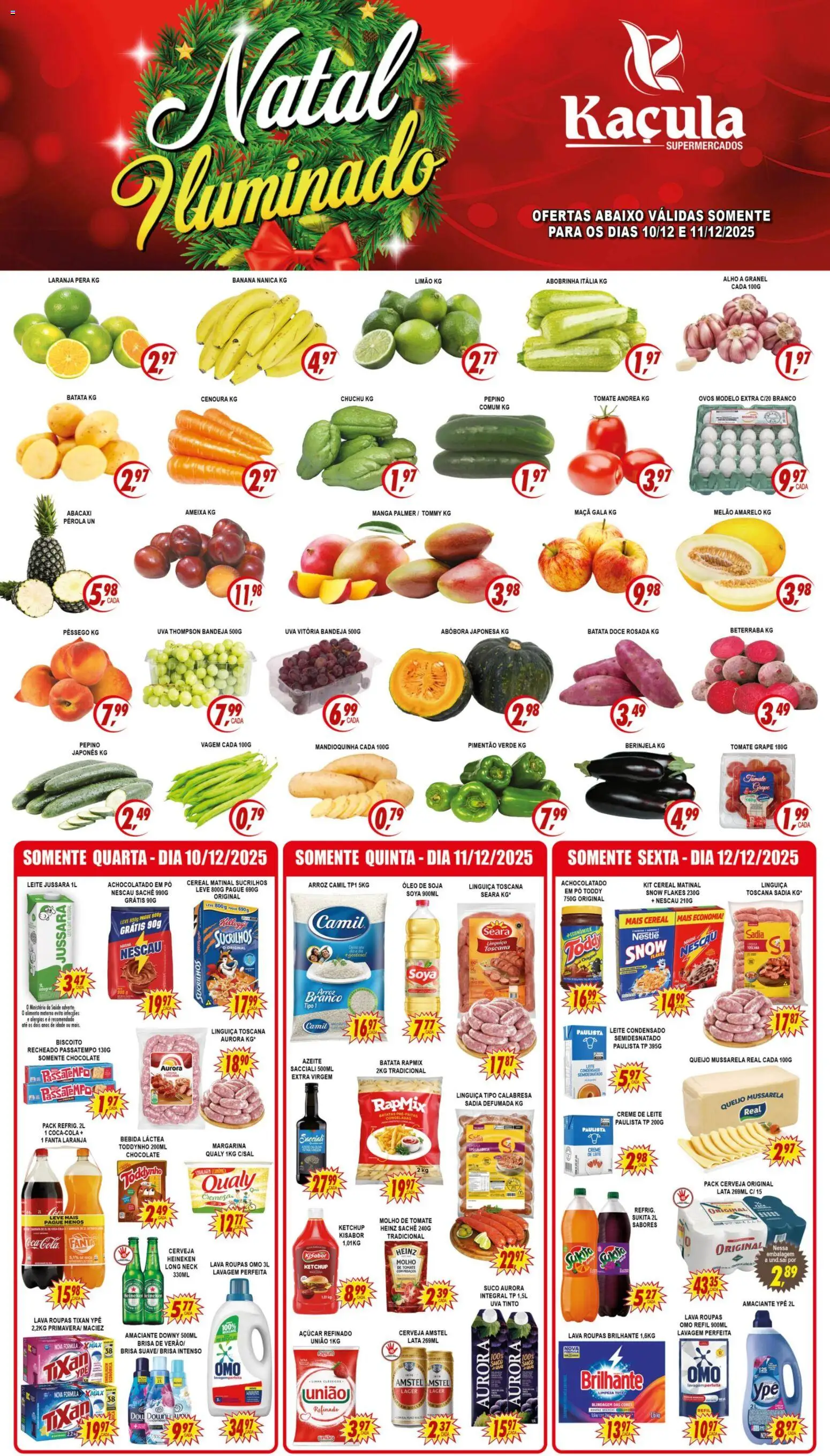 Pré-Visualização do folheto "Ofertas de Natal" da loja Kaçula válido a partir de 10/12/2025