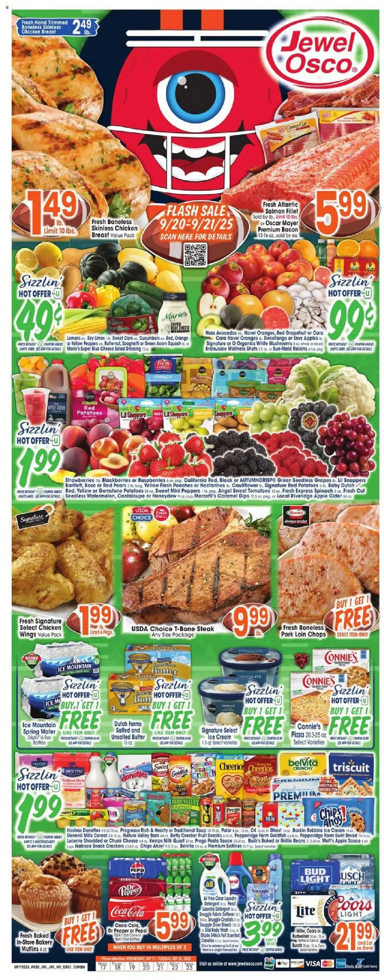 Jewel Osco Weekly Ad - IN from 09/17/2025 - Flyer - Page number 1