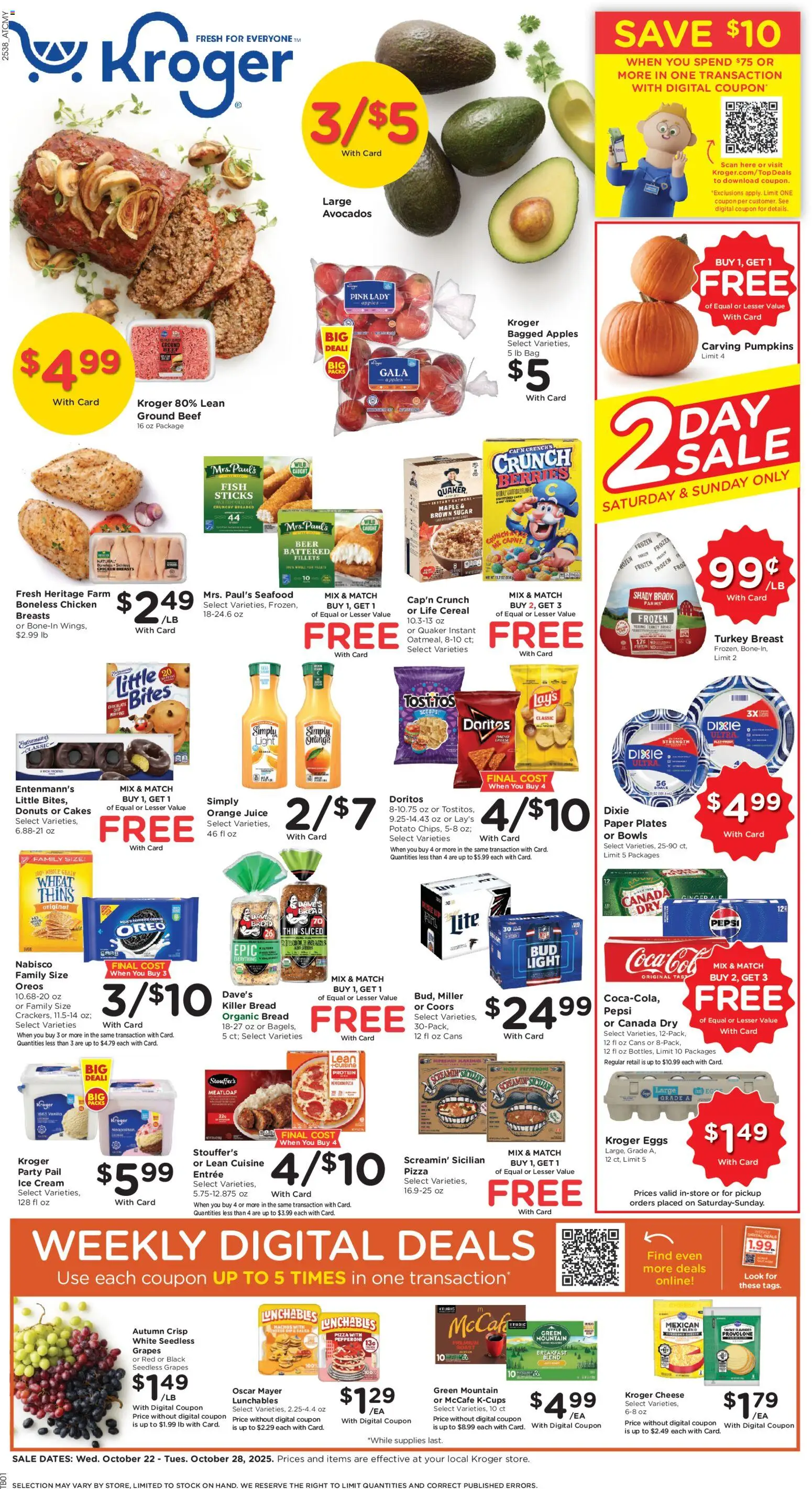 Kroger Weekly ads from 10/22/2025 >> Ad for next week - Page number 1