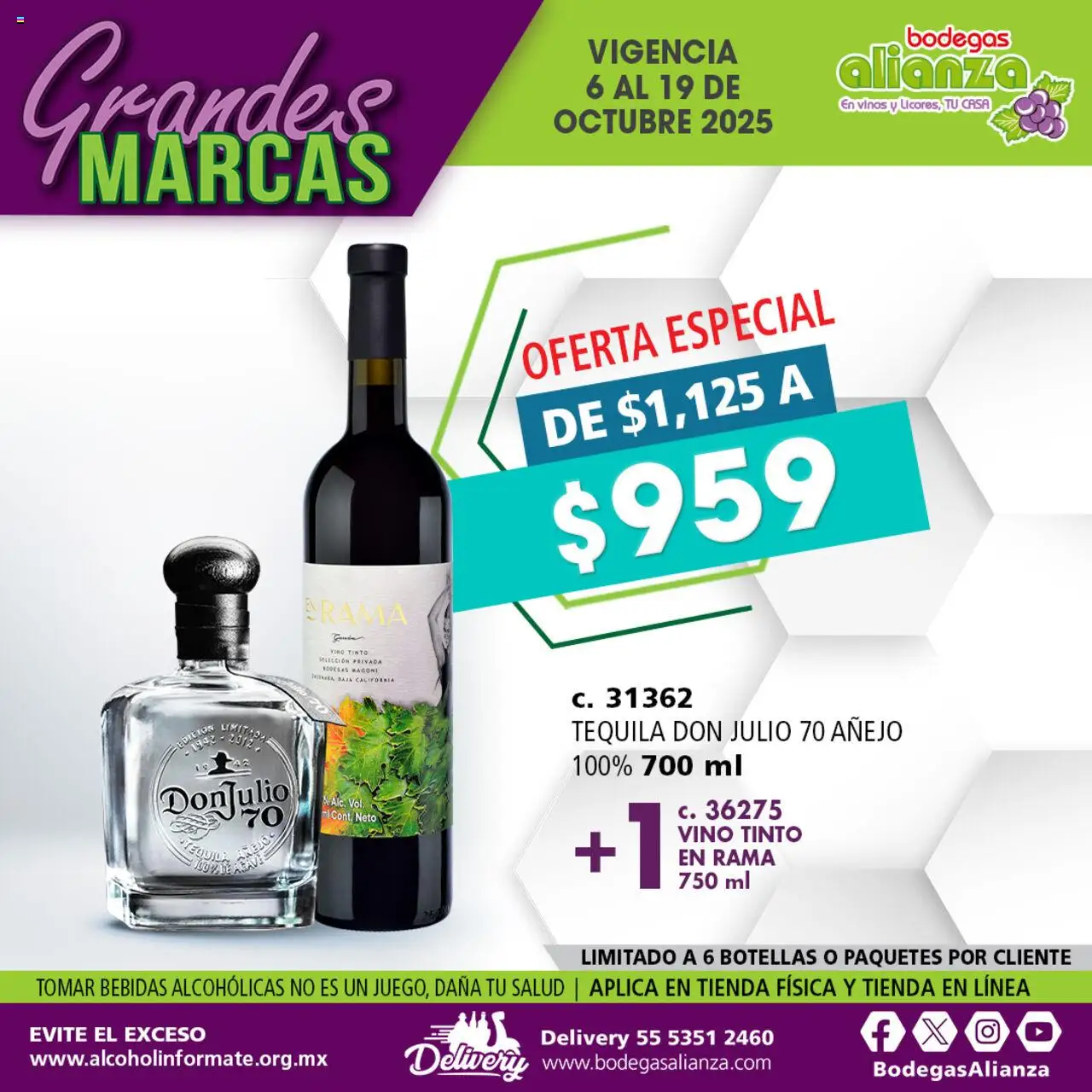 Catálogo Grandes Marcas Bodegas Alianza y sus promociones válidas desde el 06/10/2025 - Número de página 1
