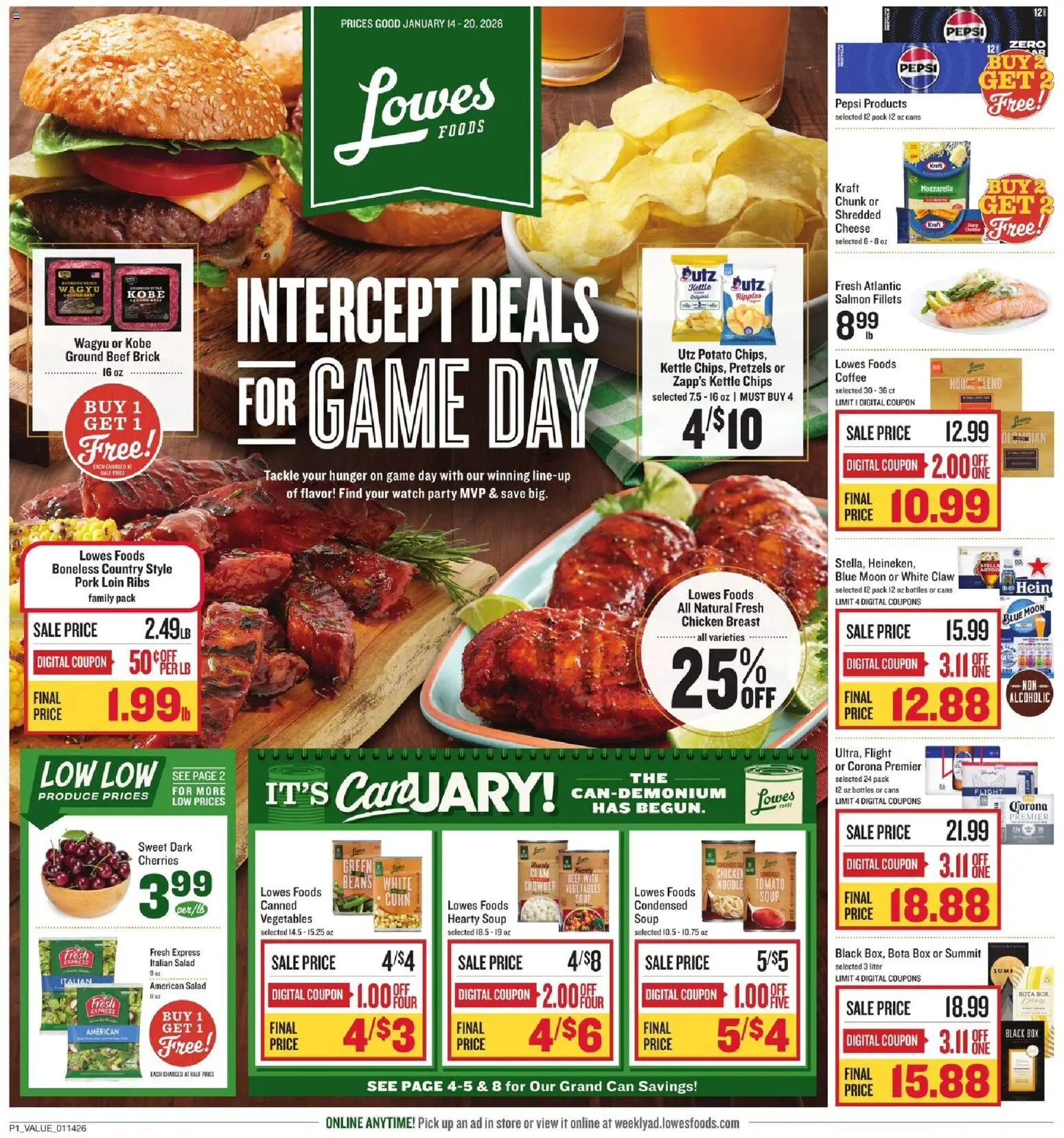 Ad Preview of Lowes Foods Weekly Ad from 01/14/2026