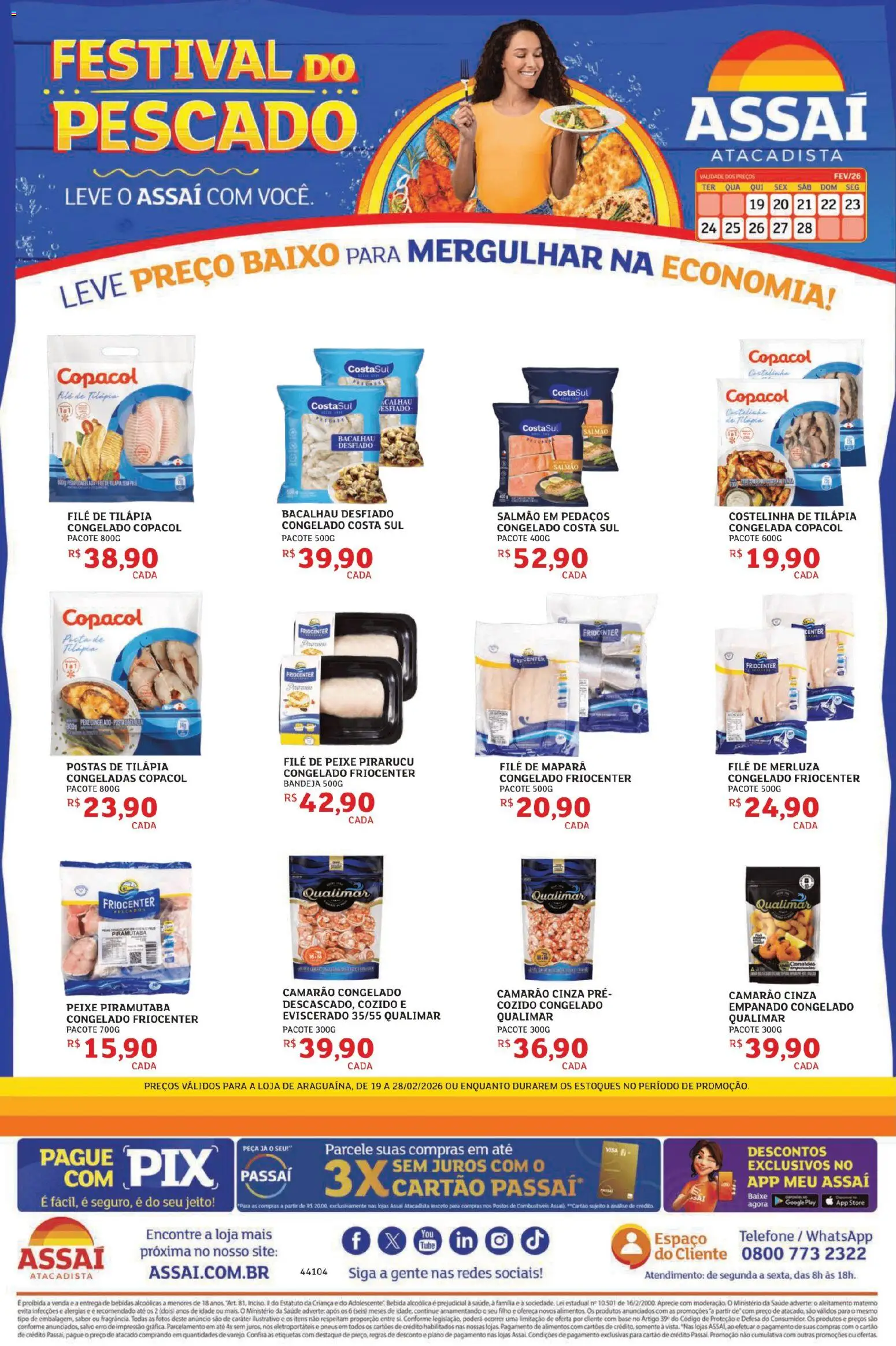 Pré-Visualização do folheto "Encarte - TO" da loja Assaí Atacadista válido a partir de 19/02/2026