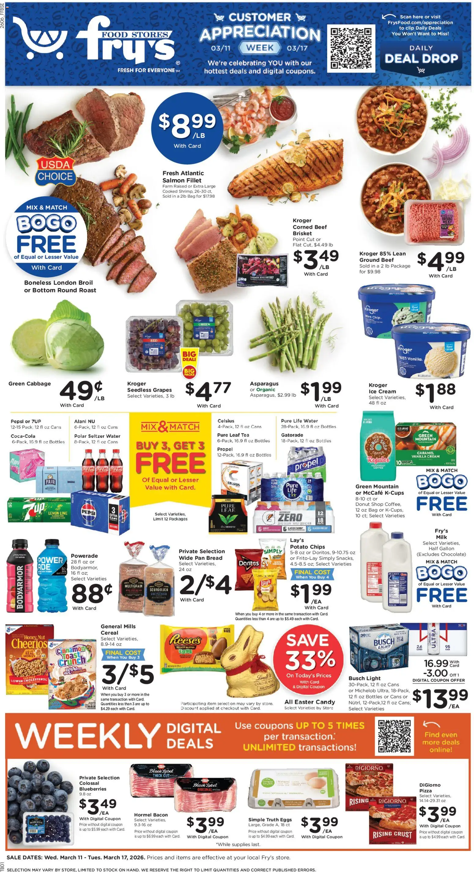 Fry's Food Fry's Food Weekly Ad from 03/11/2026 >> Flyer