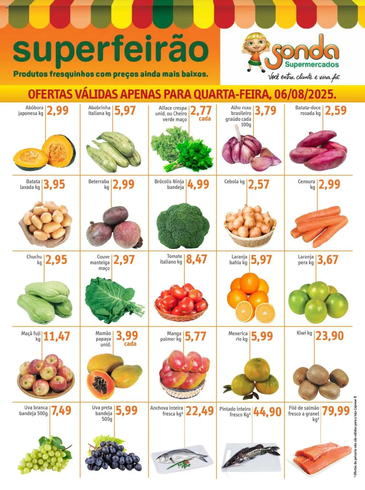 Sonda folheto "Ofertas Feirão" válido a partir de 06/08/2025 - número de página 1
