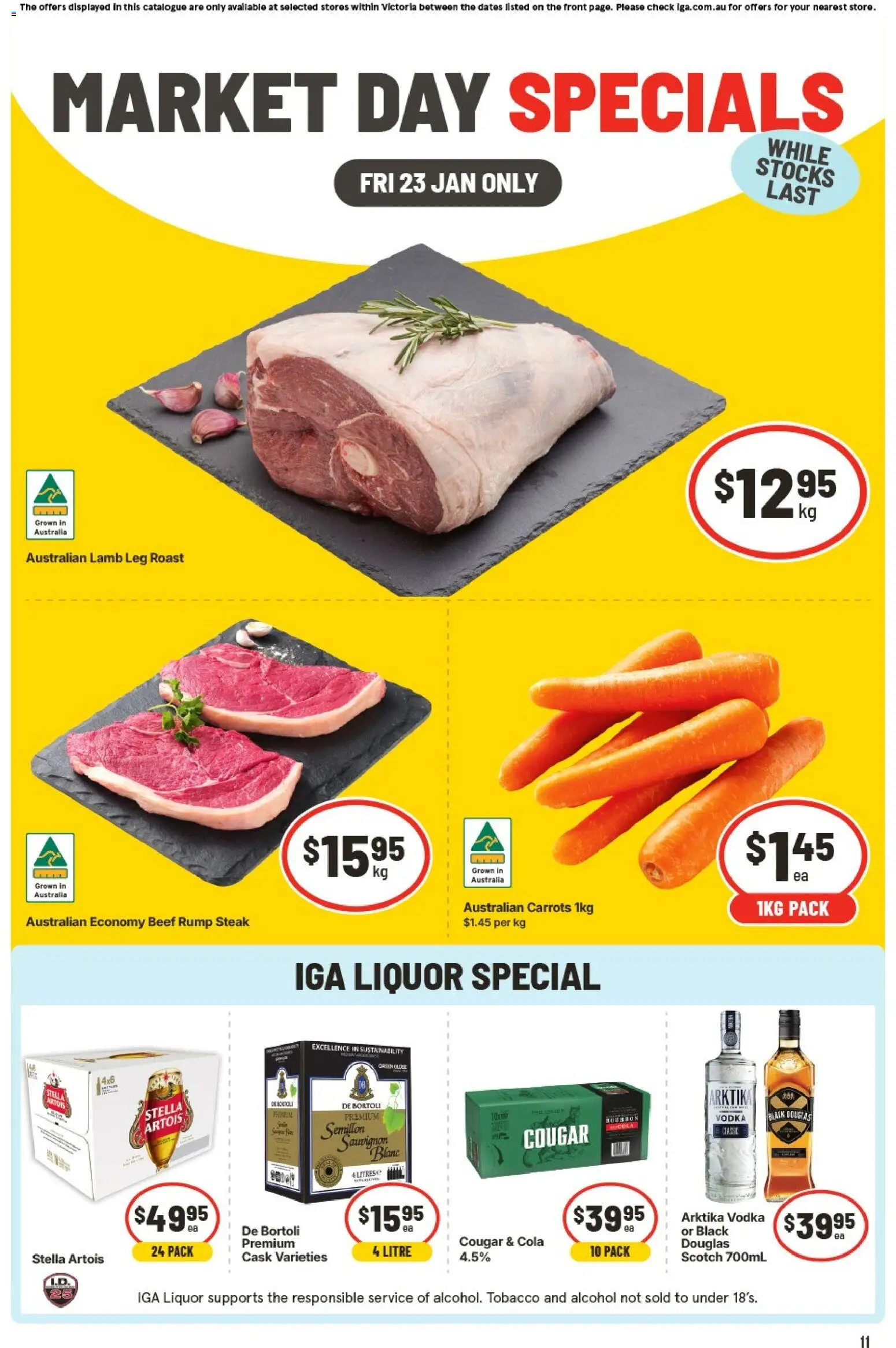 Preview of catalogue Market Day Specials VIC from shop IGA valid 23/01/2026